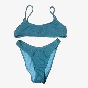PacSun Blue Glitter Bikini